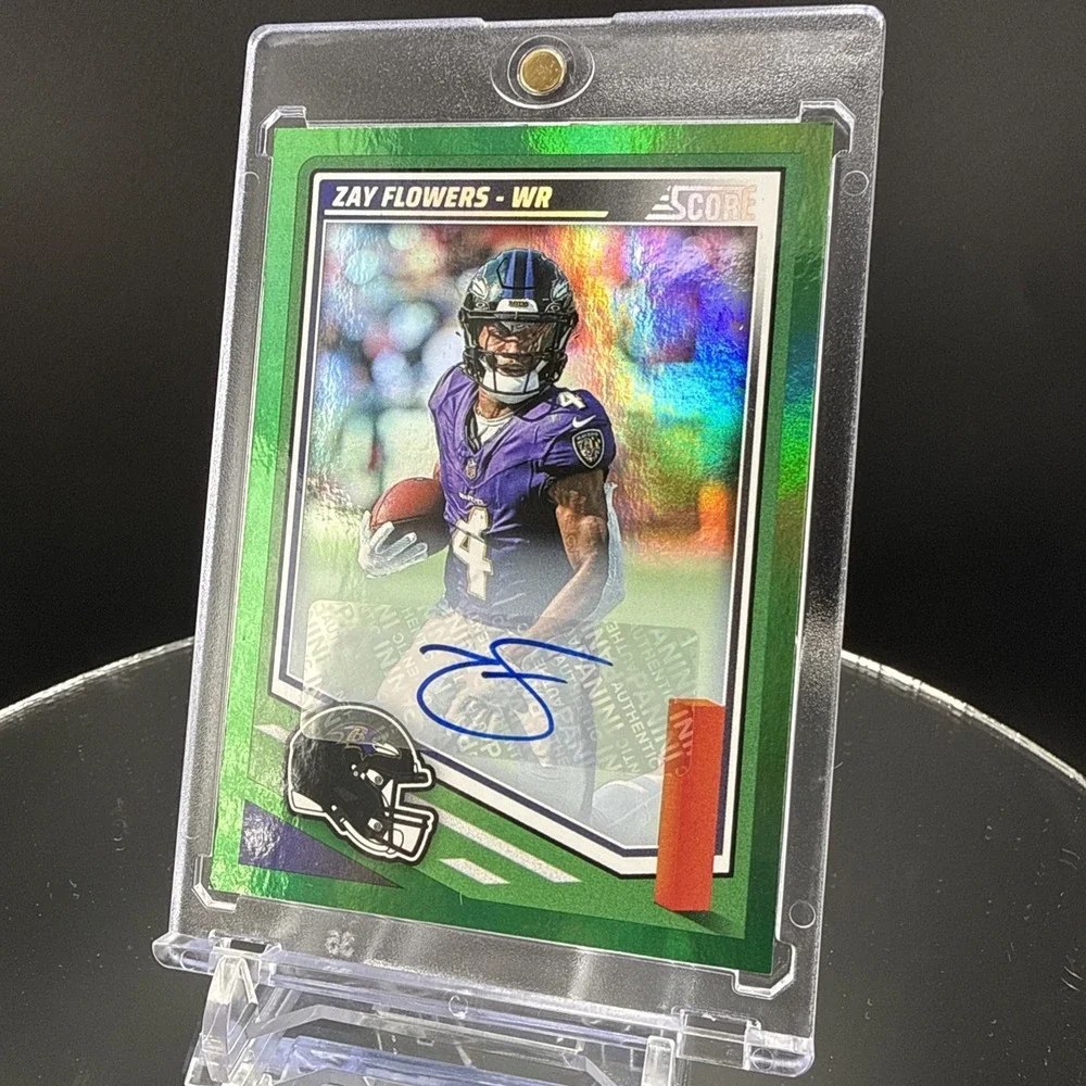 2025 Zay Flowers Panini Green  Score Auto #267 Baltimore Ravens